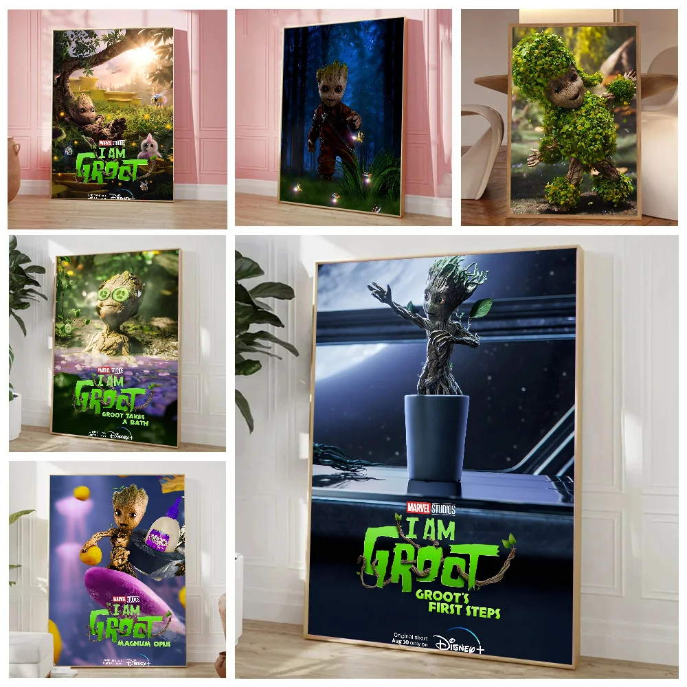 Фильм I-I Am Groot плакат с бумажной печатью для дома гостиной спальни входа в бар кафе