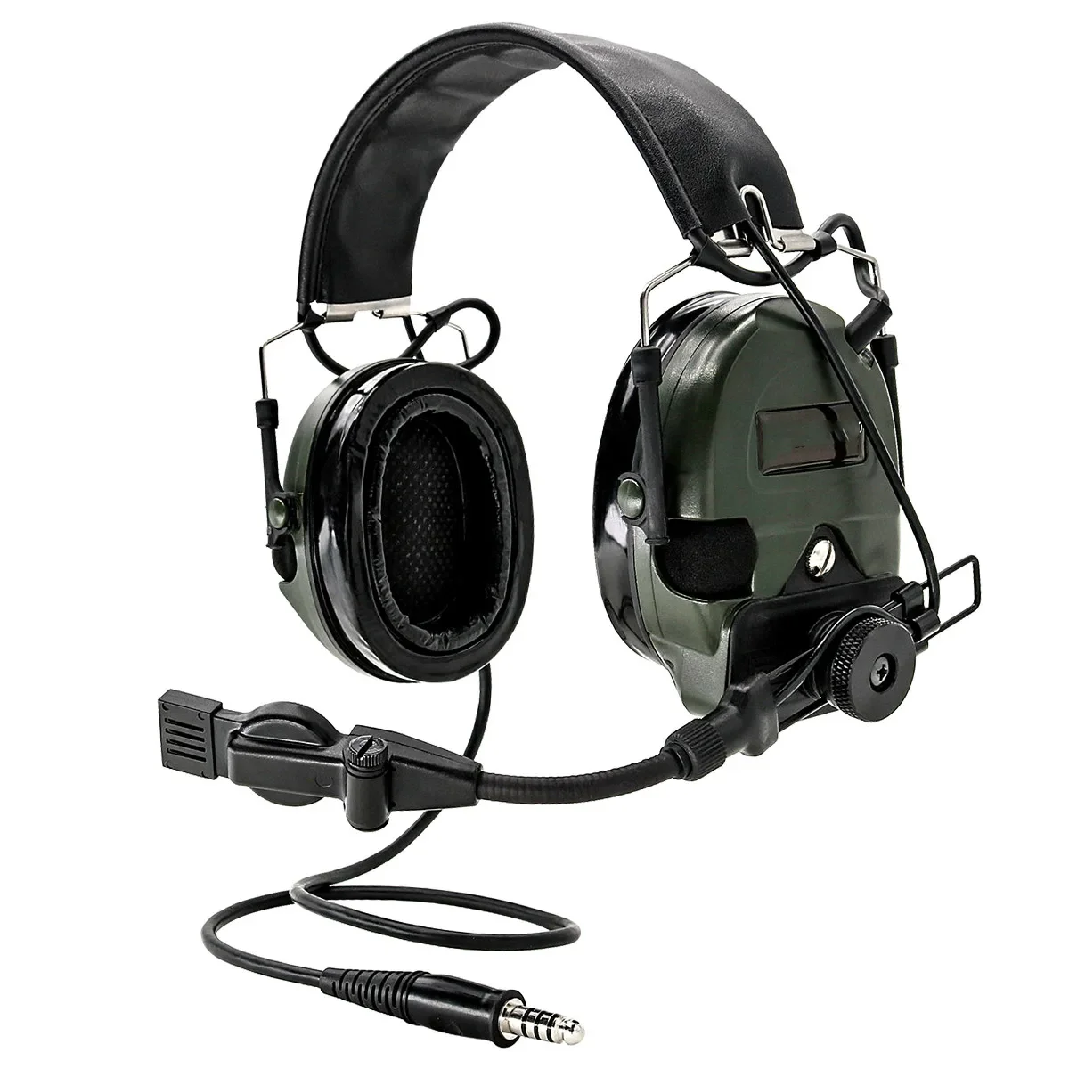 Фото Тактическая гарнитура для защиты слуха при стрельбе TCIHEADSET LIBERATOR II с шумоподавлением, адаптер для интеркома M87 №4