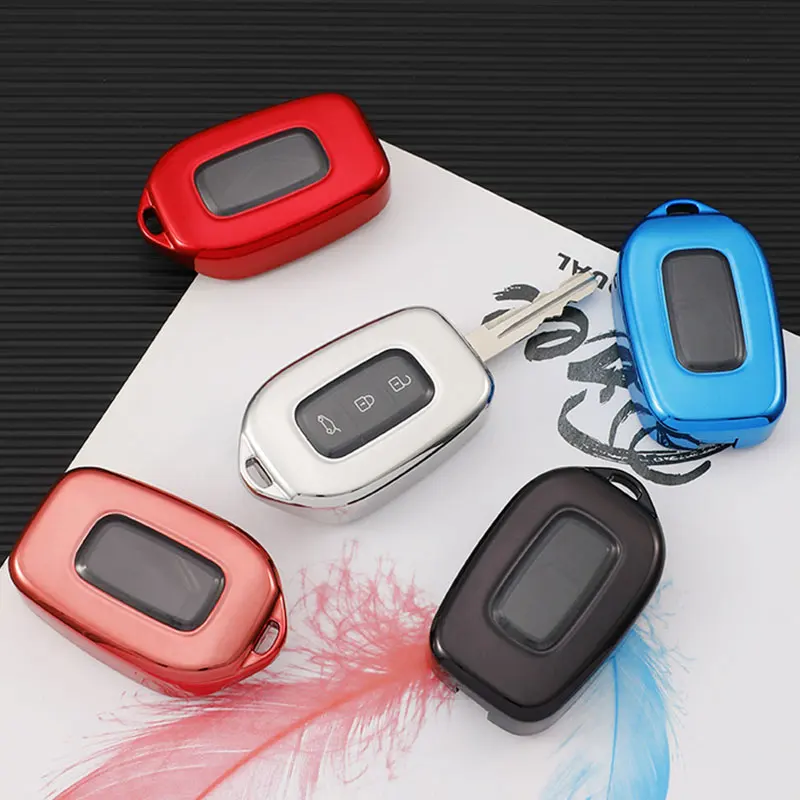 

TPU Key Cover Case Shell Fob for Dacia Sandero 2021 Logan Case for Renault Clio 5 Twingo 3 Duster Sandero Logan Captur Scenic