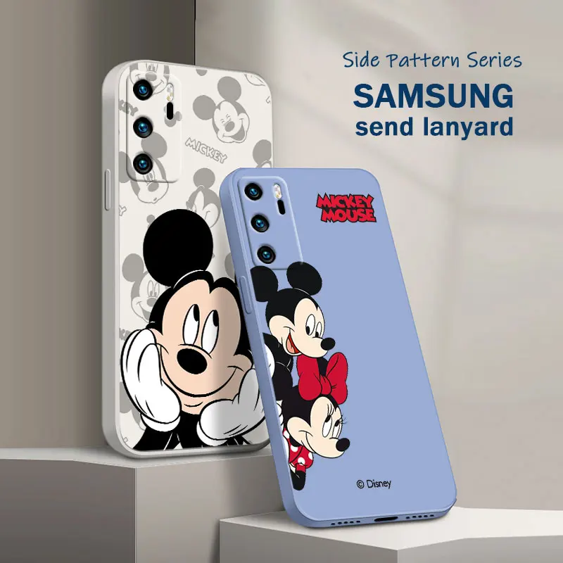 

NEW Mickey Mouse Anime Phone Case For OPPO A72 A57 A54S A53S A52 A31 A16S A9 A5 A1K A12 AX7 F21 F9 A5 Liquid Rope Soft Back Capa