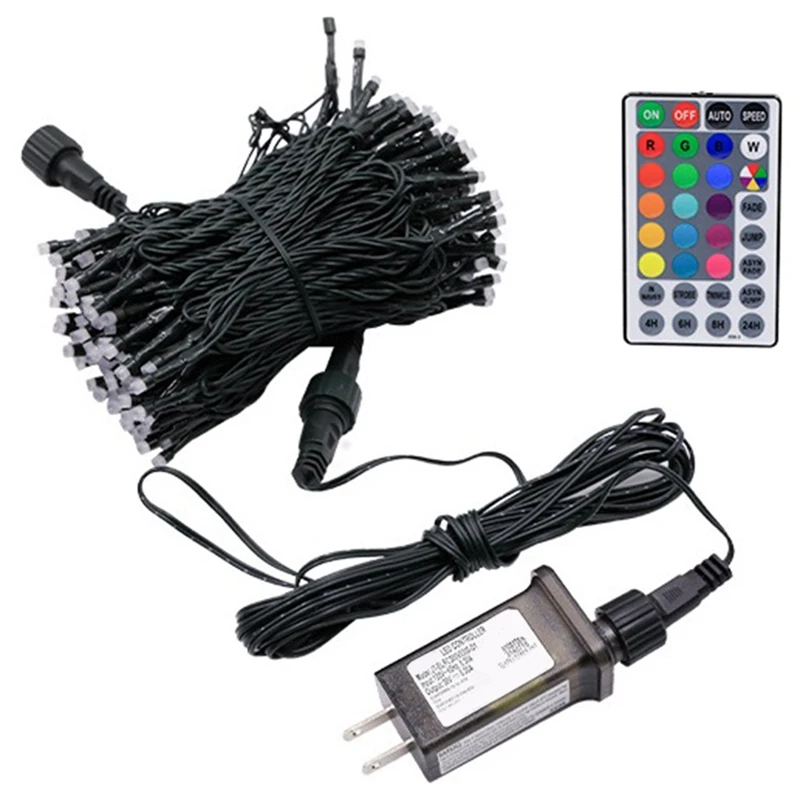 

Colorful Remote Control LED Lights Portable Waterproof Halloween Christmas Lights Tree Lights + US Plug Easy Install