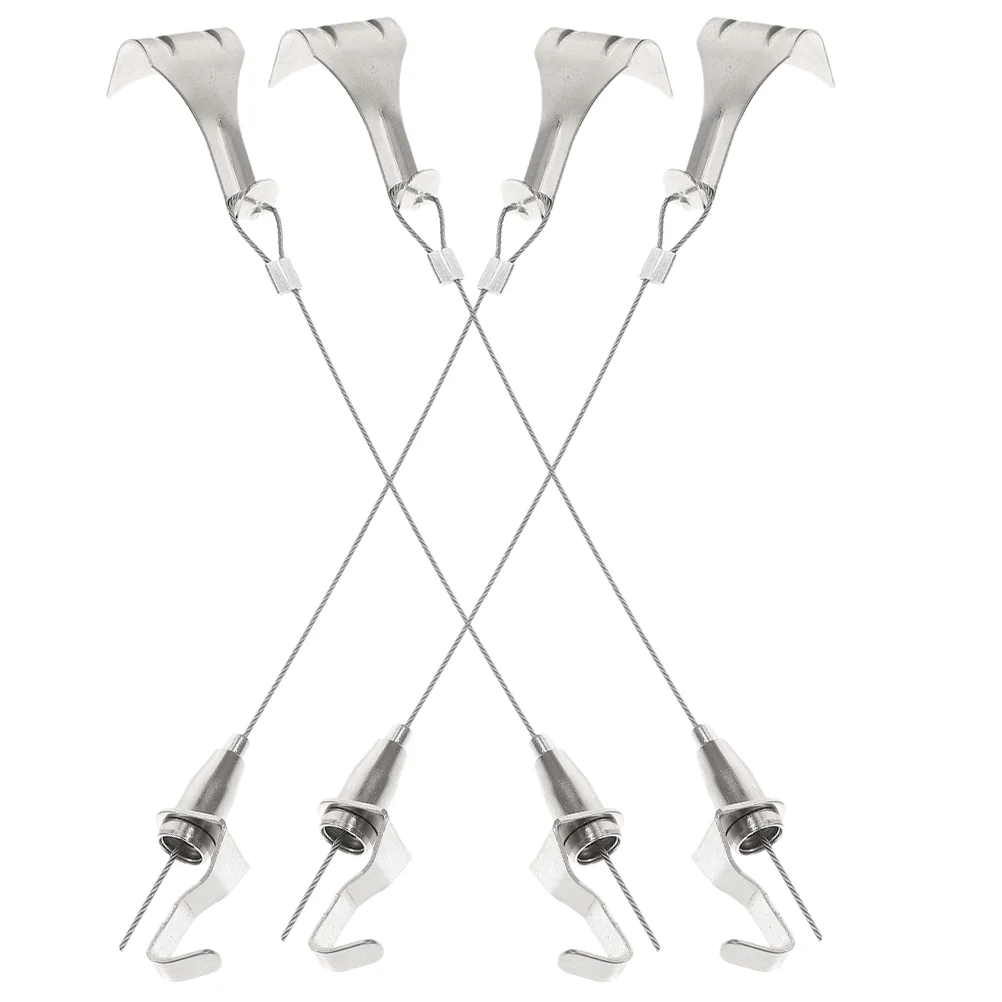 4 набора направляющие для картин крючки черные вешалки шнур рамки подвешивания