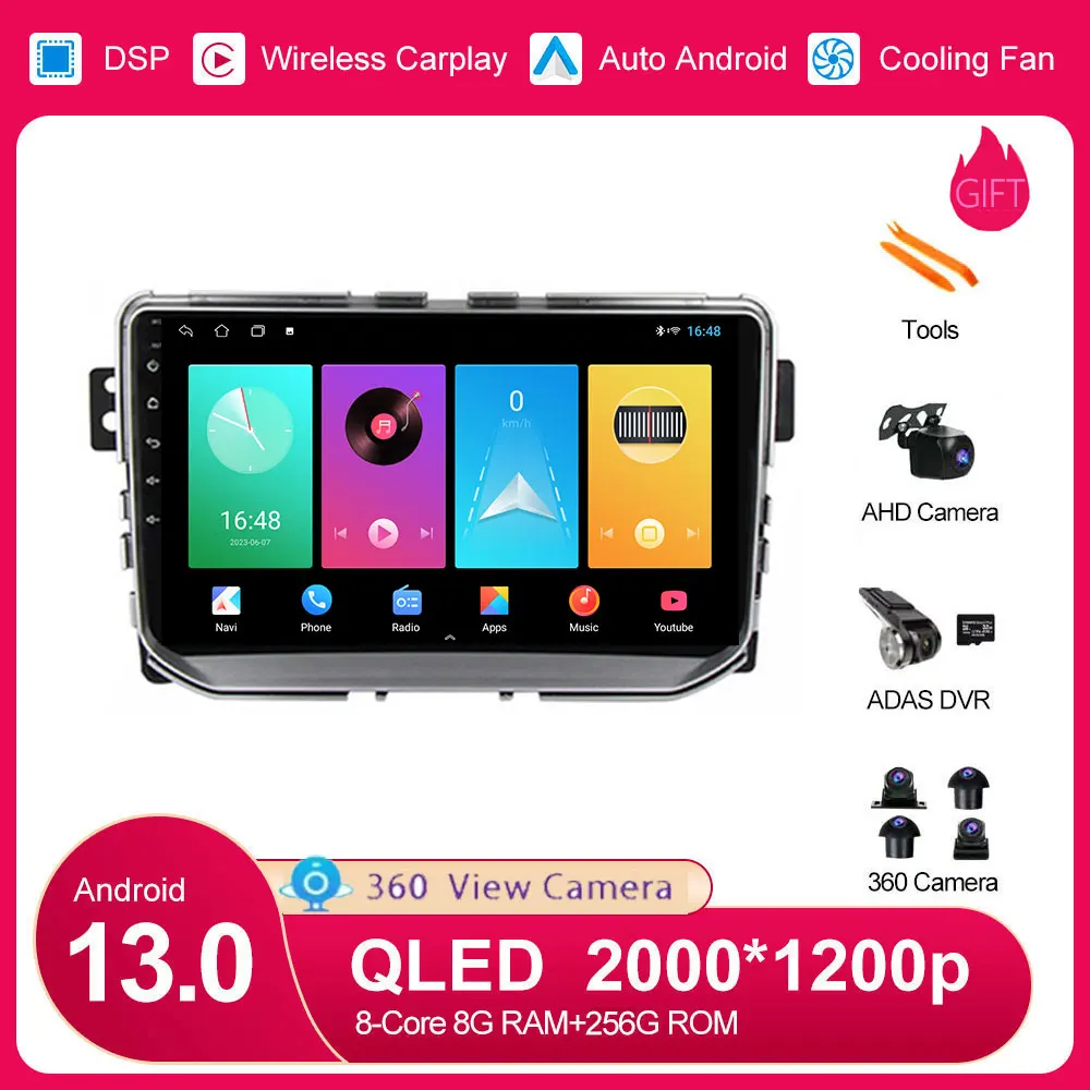 

Мультимедийная магнитола для Great Wall Haval H2 2014-2018, 9 дюймов, Android 13, 2 din