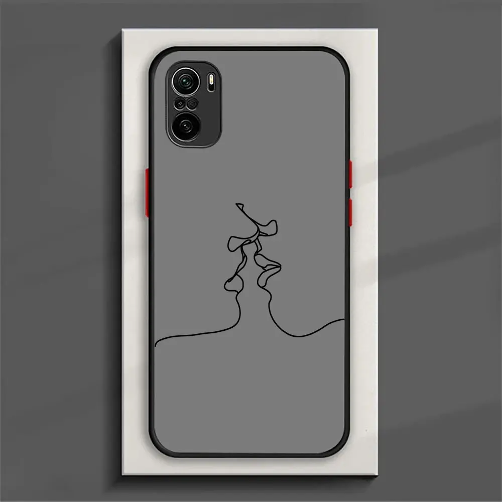 Line Art Sketch Flower Girl Matte Phone Case For OPPO REALME 11 NARZO 60X 30 50 60 50A 50I 20 30A 2T 2 PRO PLUS PREME 5G