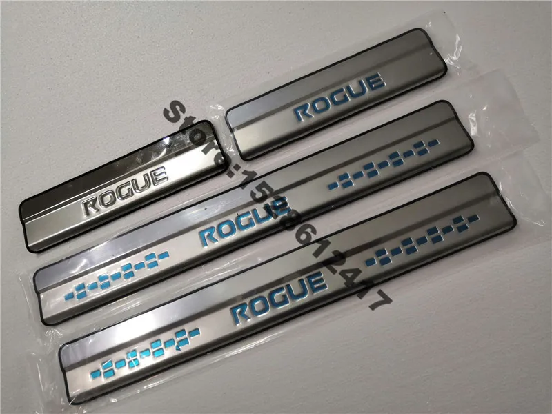 

Stainless Steel Door Sill Car Styling For Nissan Rogue X-Trail T32 2014-2019 2020 Pedal Scuff Cover Protector Sticker