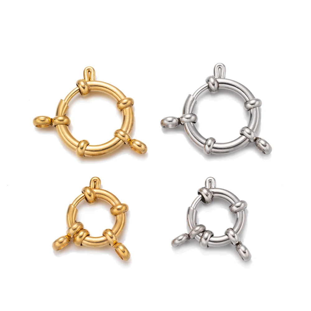 Круглые Пружинные застежки из нержавеющей стали 4 шт. для браслетов ожерелий