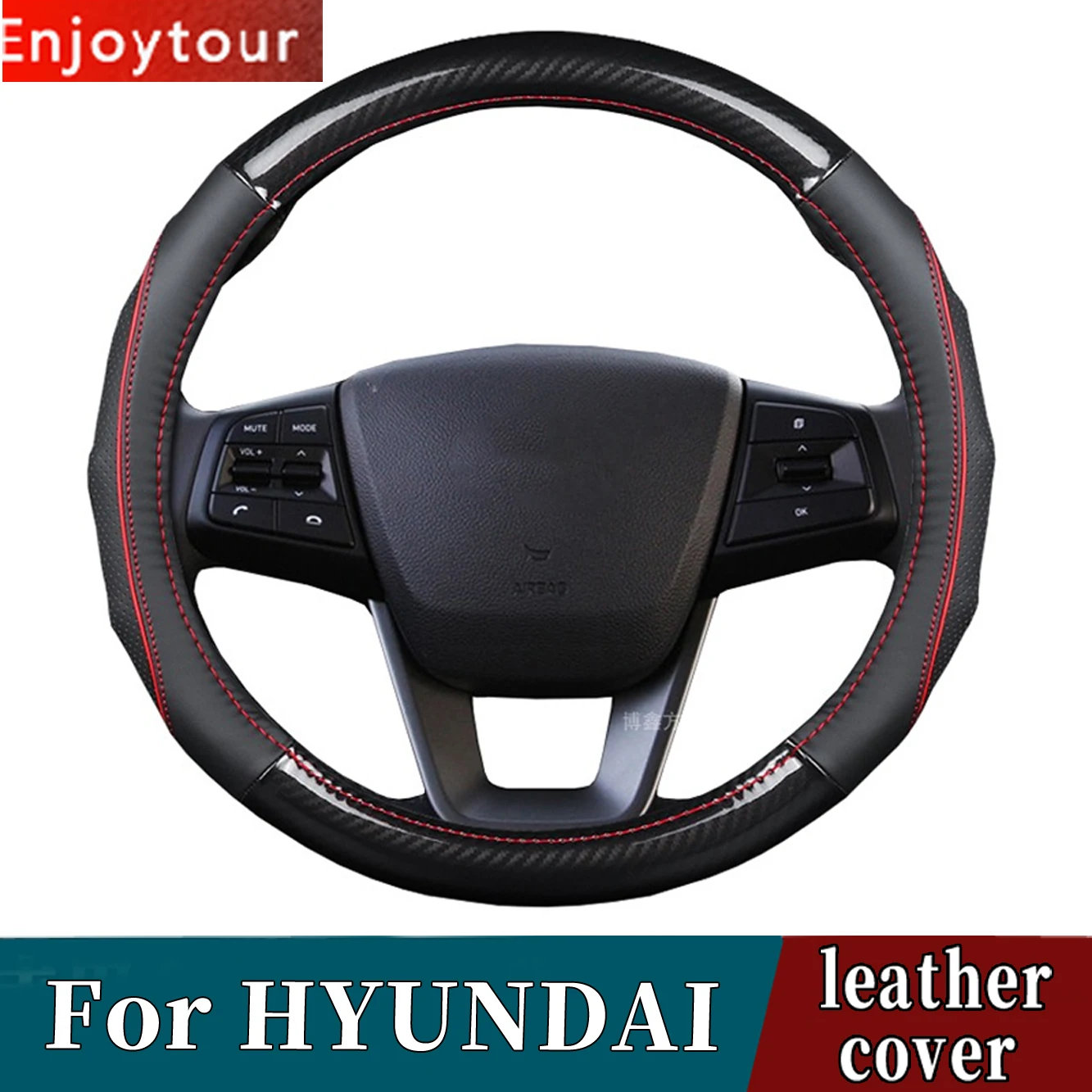 

Accessories Car Styling Genuine Leather Steering Wheel Cover for Hyundai Palisade LX2 2019 2020 2021 2022 2023