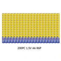 200pc pkcell aa battery aa primary battery 2a 105min super heavy duty r6p r6p um3 mn1500 e91 1 5v batteries for clock radio toys