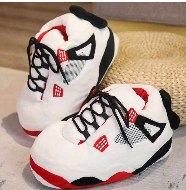 

Women Winter Cute Cartoon Cotton Shoes Indoor Thickening Warm Floor Shoes Women Furry Slides Home Slippers Couple Bread Shoes 44