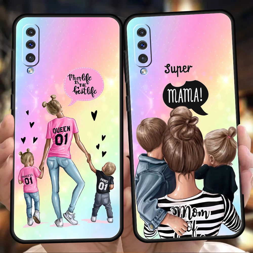 

Super Mom Baby Phone Case for Samsung Galaxy A42 A22 A12 5G A02 A03 A04 A04S A50 A70 A10 A20 A30 Silicone Cover Shell Capas Bags