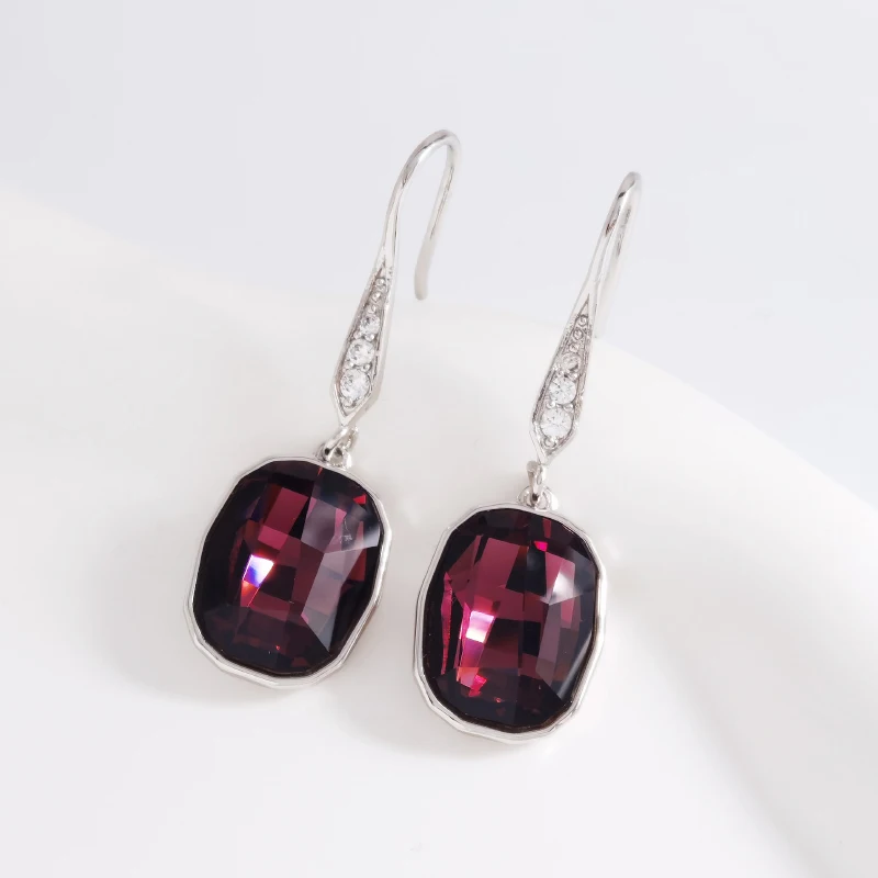 

Long Dangle Earrings with Crystals from Austria for Women Trendy Jewelry Geometric Design Hanging Earings Party Wedding Bijoux