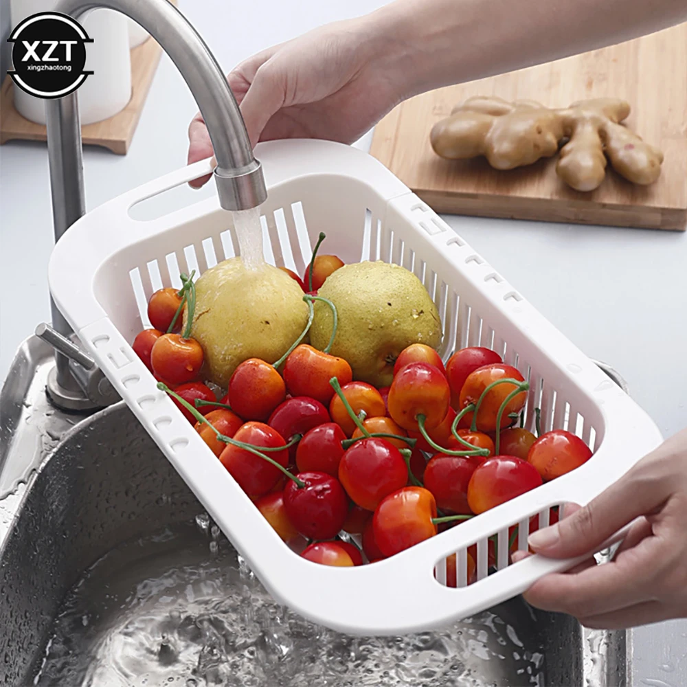 Colador extensible para fregadero de cocina, escurridor de frutas y verduras, cesta,...