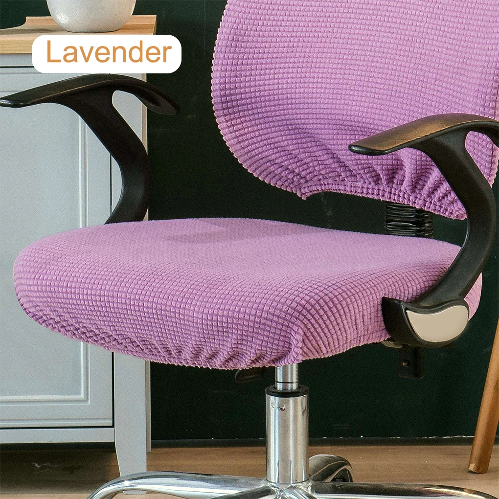 

2 Pieces Corn Kernel Split Office Chair Cover Cushion Protector Home Decor Multicolor Rotating Stretch Slipcover
