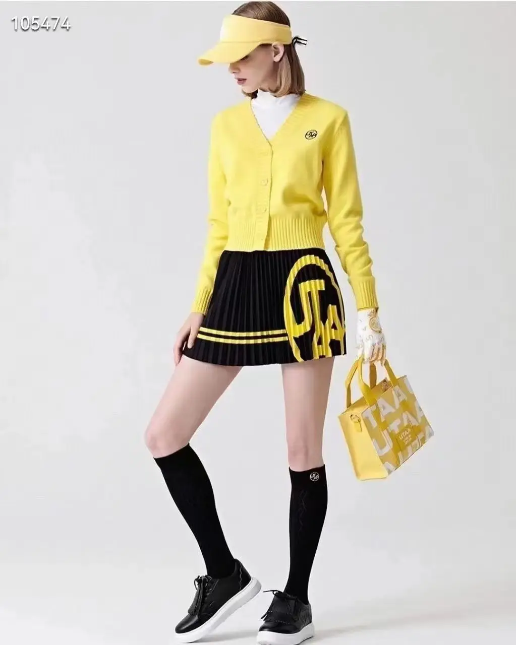 

Golf Clothing Shirts Women's Autumn New Knitted Long Sleeves Round Neck Golf Top