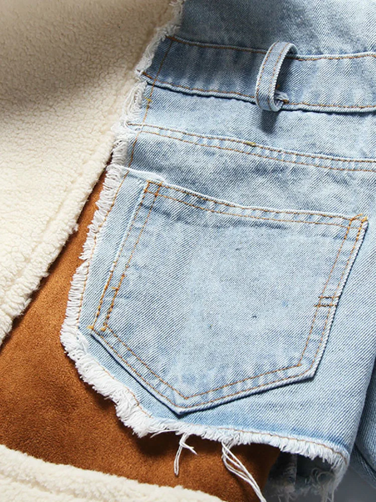 DEAT Leisure Full Sleeve Wool Liner Wde Waisted Turn Down Collar Women Slim Patchwork Woolen Coat 2022 Autumn Autumn New TD659