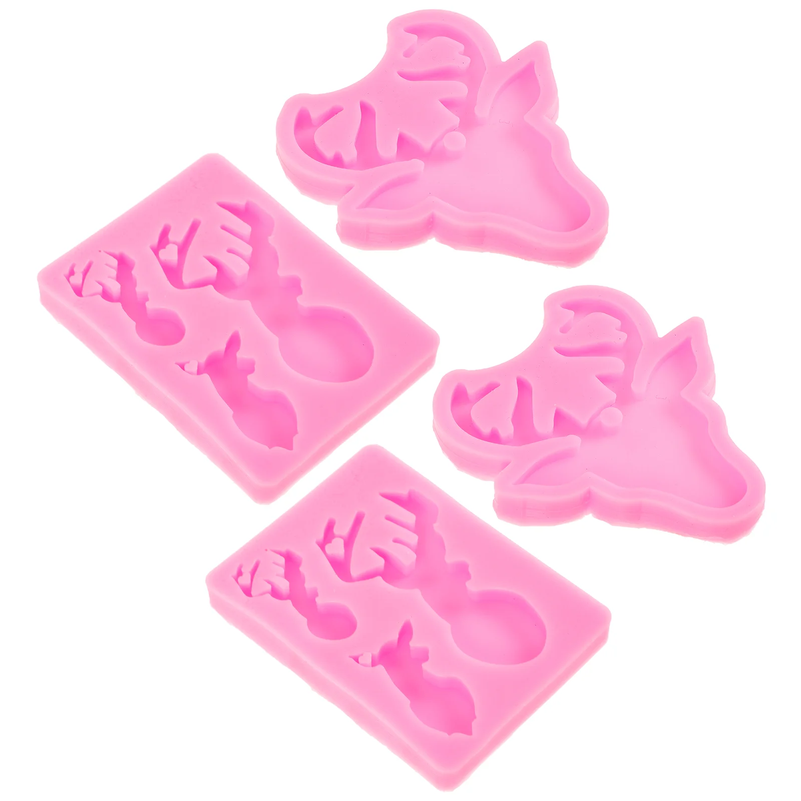 

Decor DIY Mold Key Chain Epoxy Silicone Casting Non Stick Crafts Silica Gel Animal Deer Head