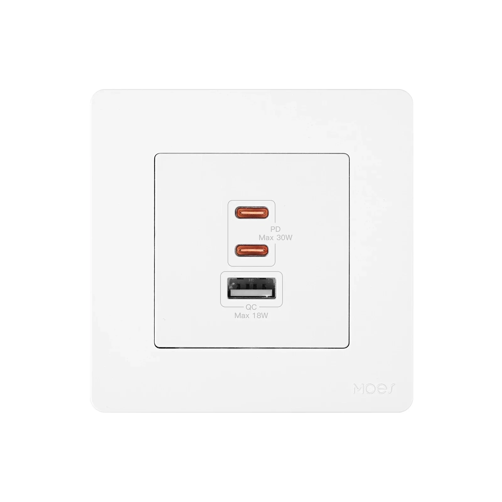 

MOES Star Ring Series Быстрая зарядка 30 Вт Розетка GaN 3 Порта