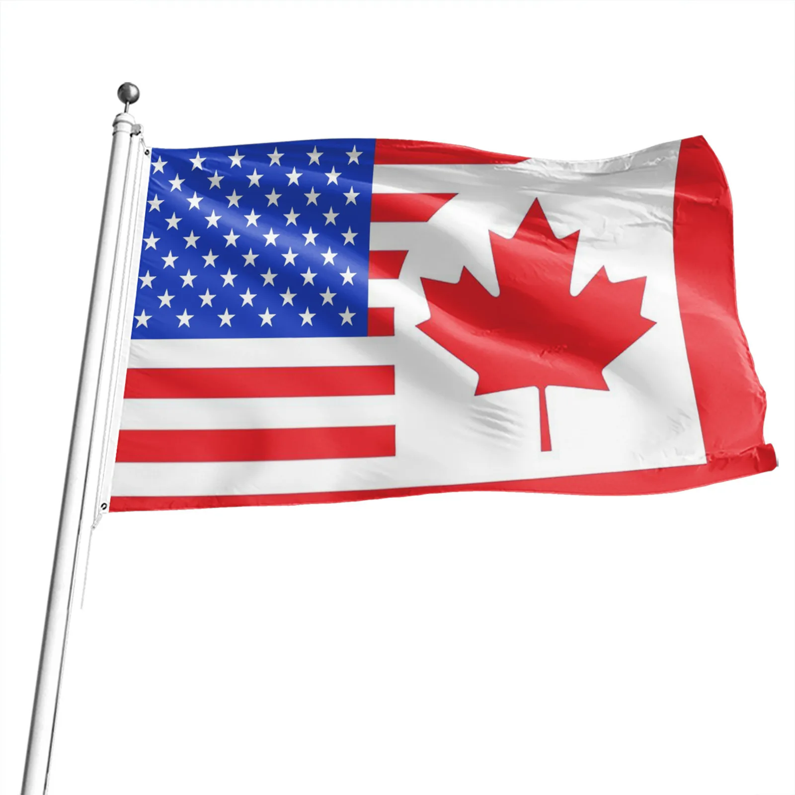 Флаг дружбы Канады Америки 3x5 футов флаг в комбинации США с двумя латунными