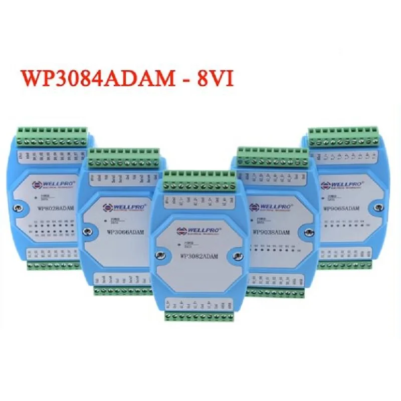 Аналоговый входной модуль сбора напряжения WP3084ADAM 8VI 0-10 в RS485 MODBUS RTU communication WELLPRO