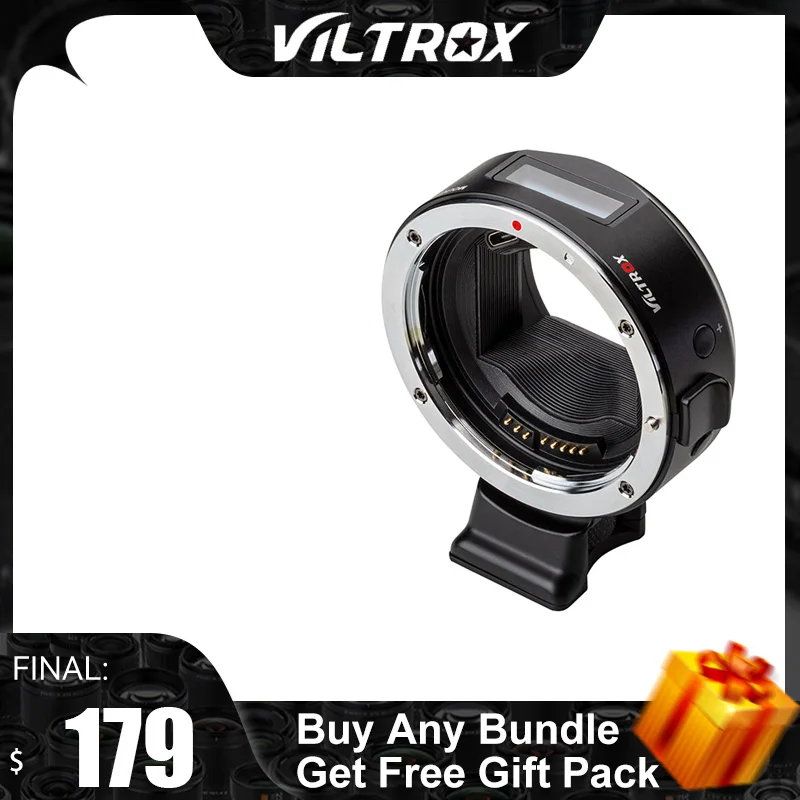 

Адаптер VILTROX для объектива Canon EF с автофокусом к беззеркальным цифровым фотоаппаратам Sony EF к E-moun (пятого поколения)