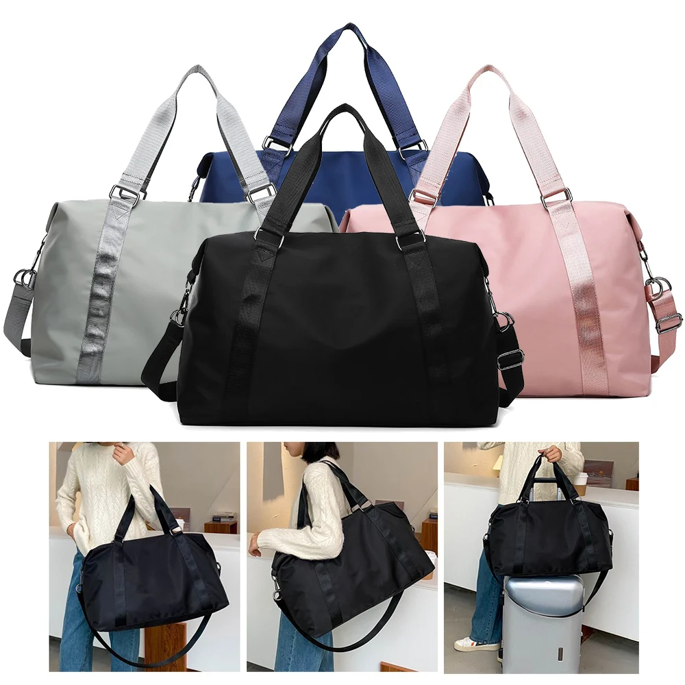 

Bag Gym Tote Bag Waterproof Nylon Travel Shoulder Weekend Female Duffle Bag Handbag Bag Large Cabin Women Women Bags Fashion