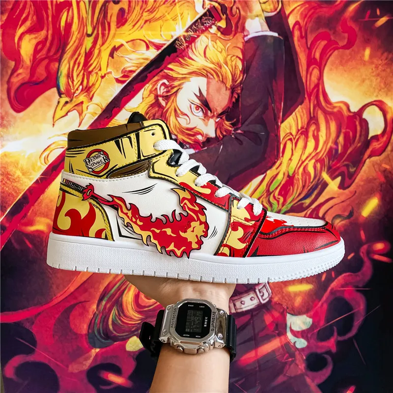 

Anime Sneakers Men New Red High Top Chic Point Designer Shoes Trends Fashion Sport Shoes Famous Brand Comfortable Running Shoes