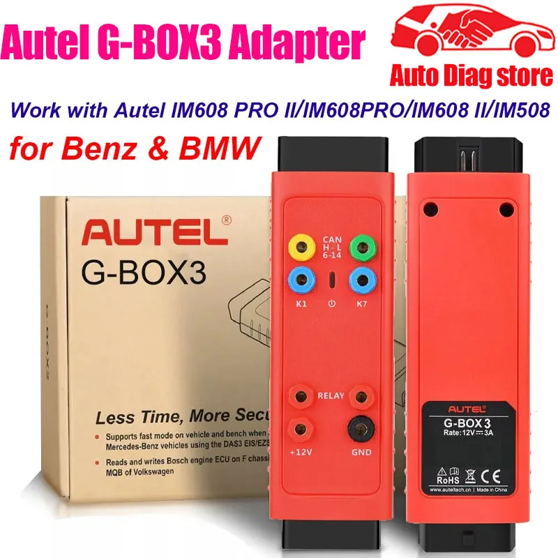 Autel GBOX3 Инструмент для программирования ключей G-BOX Mercedes-Benz BMW Toyota 4A Программатор