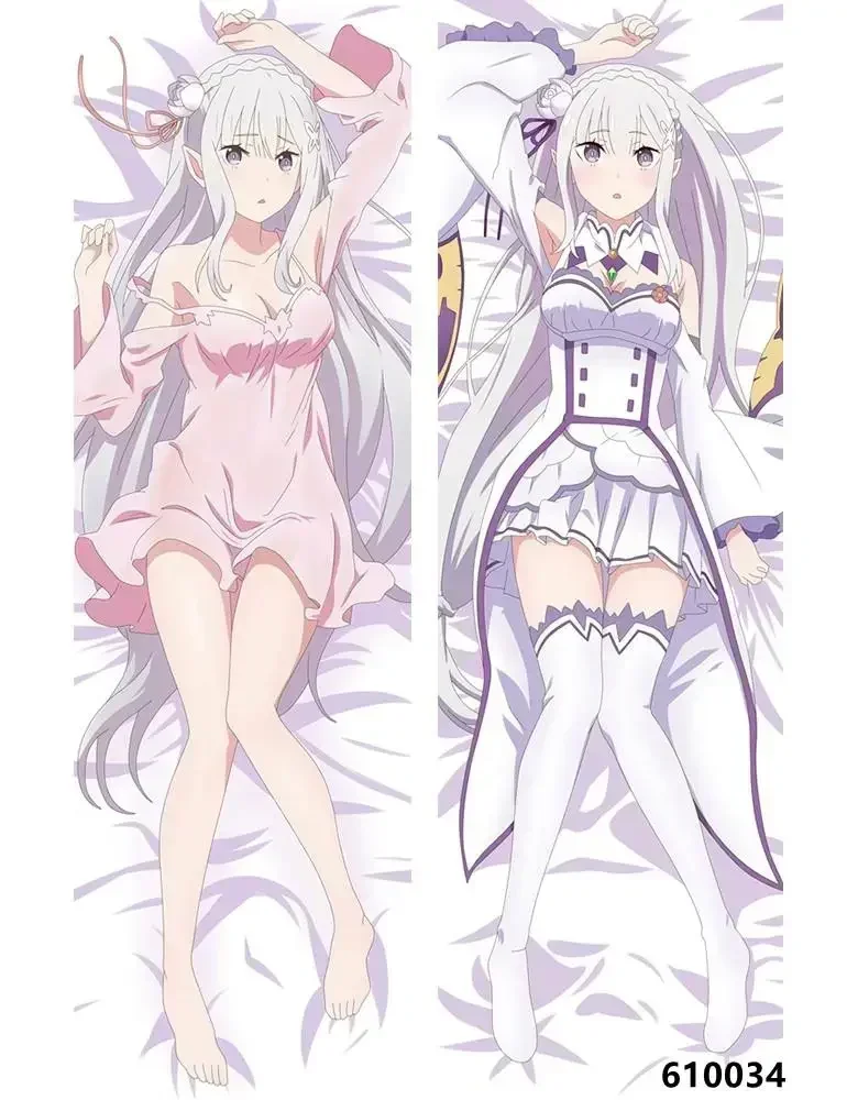 Японское аниме Re:Zero kara Hajimeru Isekai Seikatsu Rem Ram обнимающая наволочка для тела