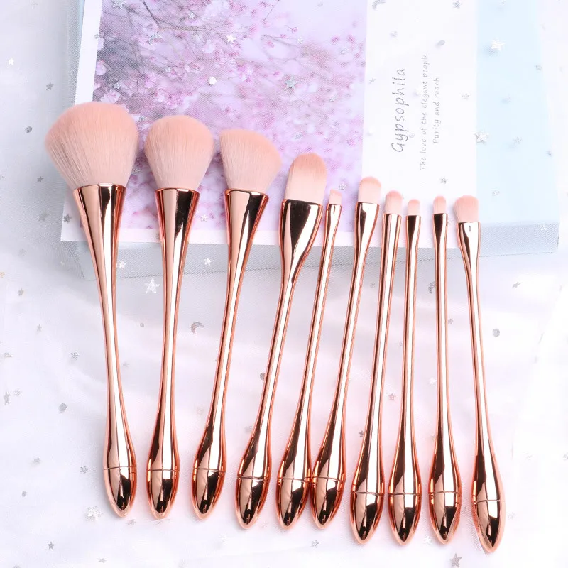 

10pcs Rose Gold Makeup Brushes Set Eyeshadow Make Up Brush Kit for Makeup Nabor Kistey Blending Pinceaux Maquillage