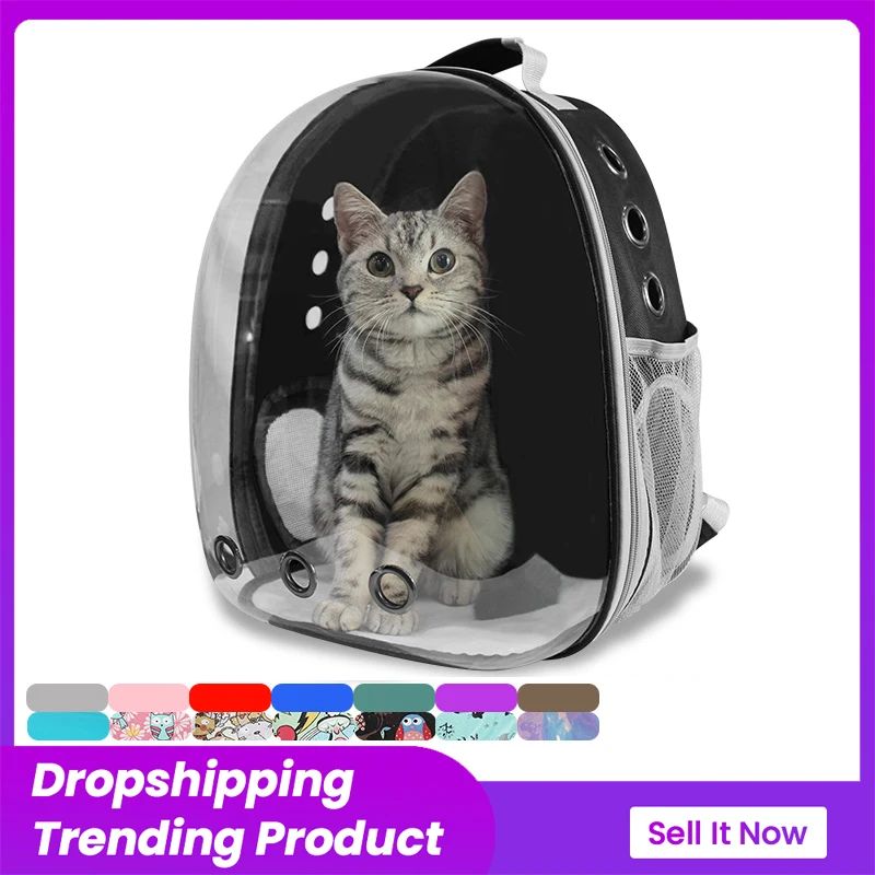

Cat Carrier Bag Outdoor Pet bag Carriers Space Capsule Backpack Breathable Portable Travel Transparent Bag for Small Dogs Cats