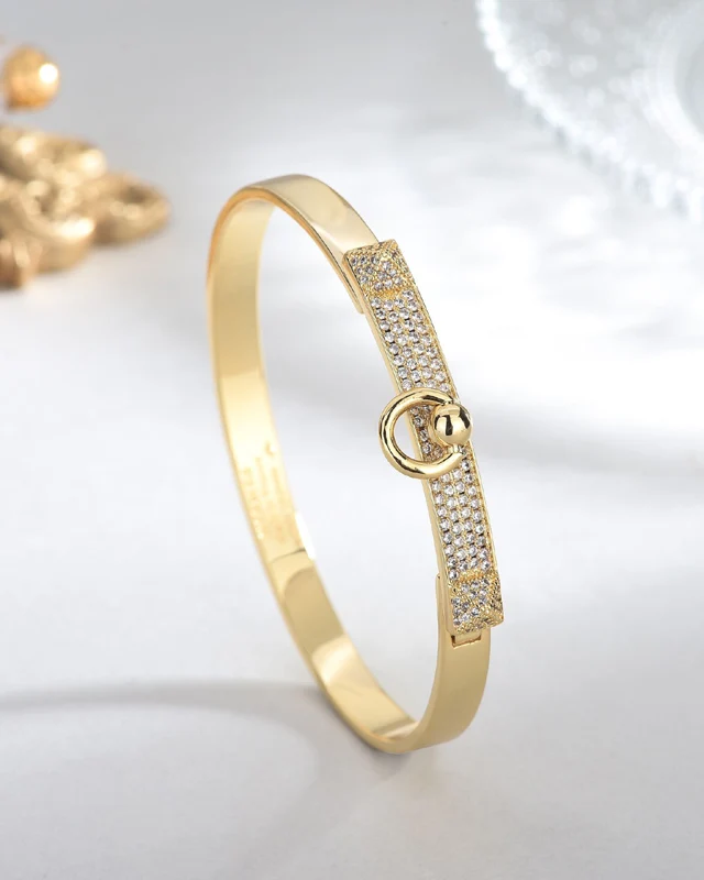 Donia Jewelry European and American Fashion Rivet Ring Titanium Steel Micro-Set Zircon Luxury Bracelet