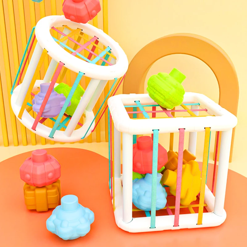 

Colorful Shape Blocks Sorting Game Baby Montessori Learning Educational Toys for Children Bebe Birth Inny Baby Et éducation Gift