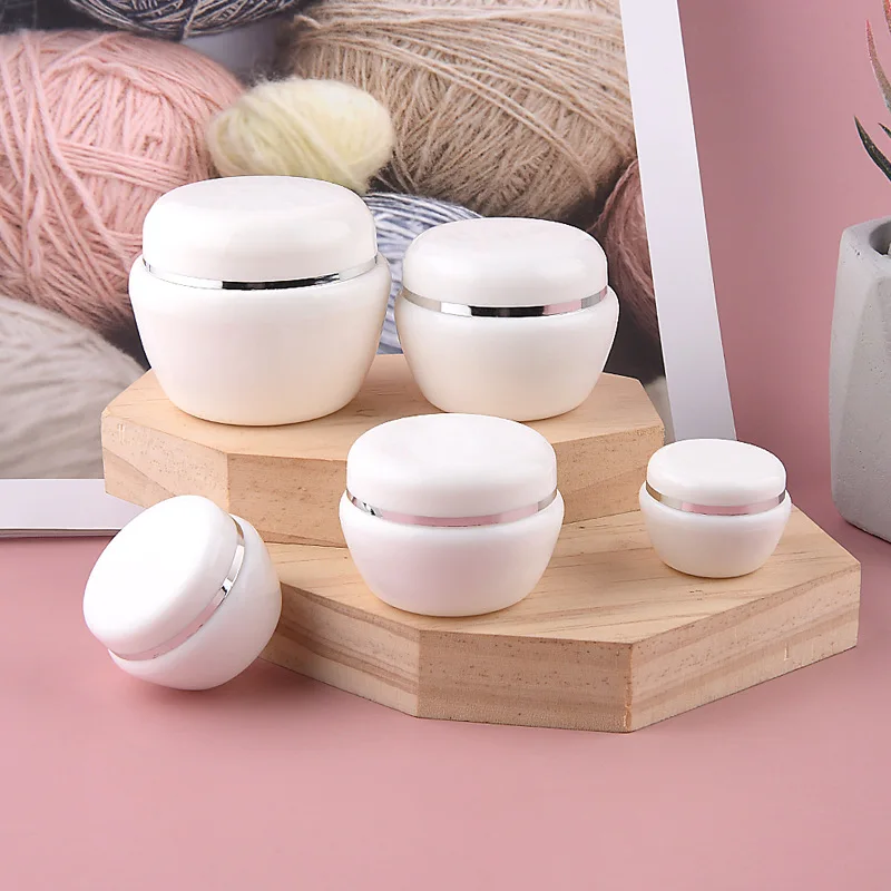 

10Pcs 5/10/20/30/50g Face Cream Refillable Bottles Empty Cosmetic Lotion Container Plastic Makeup Jar Pot Travel Sample Bottle