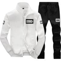 mens set 2pc zipper autumn sportswear casual tracksuit male 2021 sweatshirt jacket pans suit hoodies moleton masculino dropship