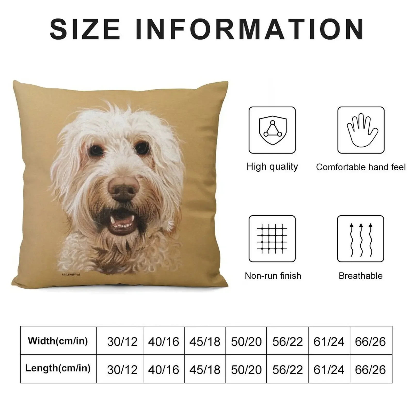 Берни великолепный лабradoodle! Декоративная подушка Наволочки декоративная