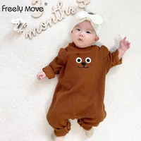 freely move 2022 knitting cotton long sleeve one piece outfit toddler baby boys girl romper autumn newborn baby girls jumpsuit
