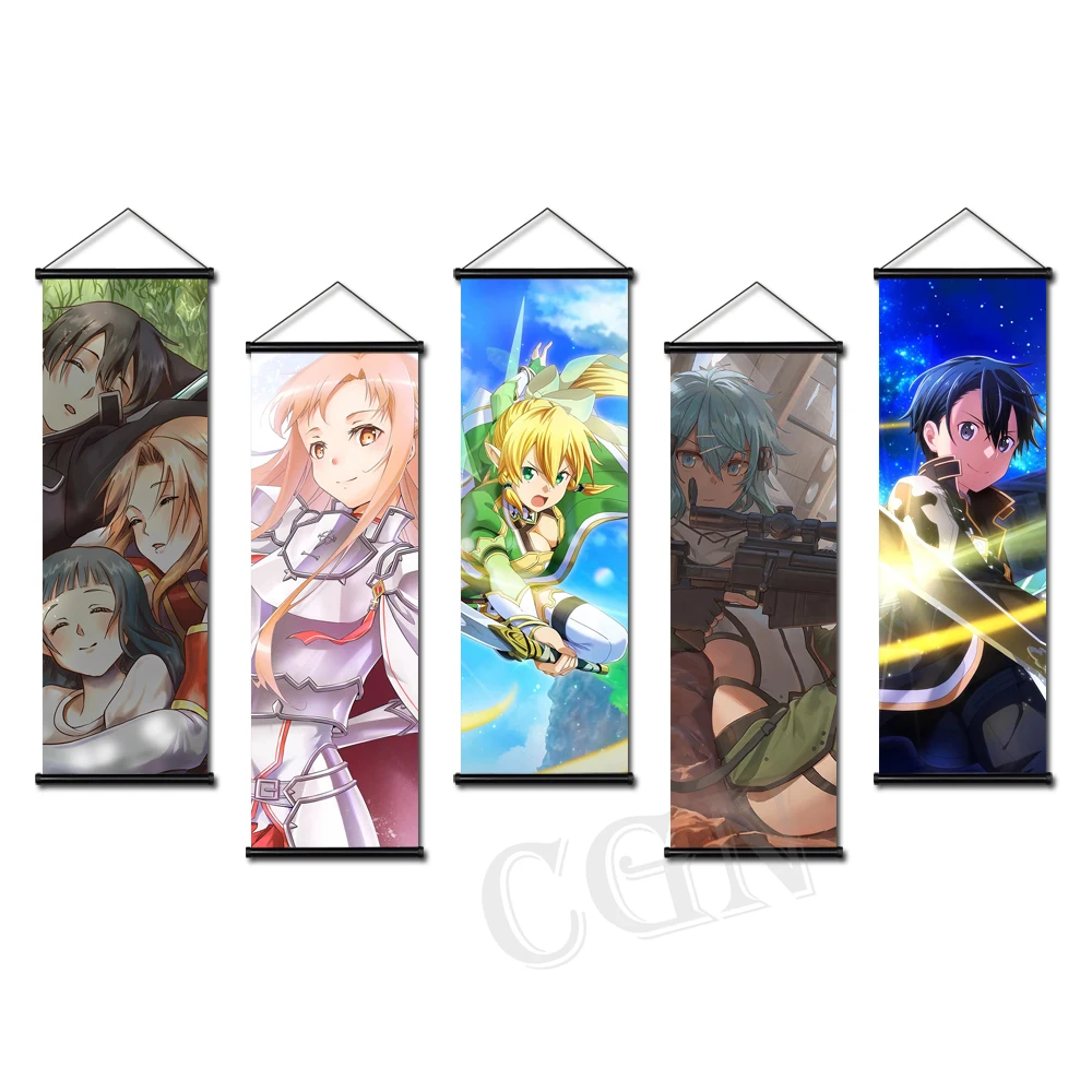 

Sword Art Online Painting Canvas Modular Hanging Pictures Printed Posters Scrolls Home Decoration Wall Artwork For Living Room