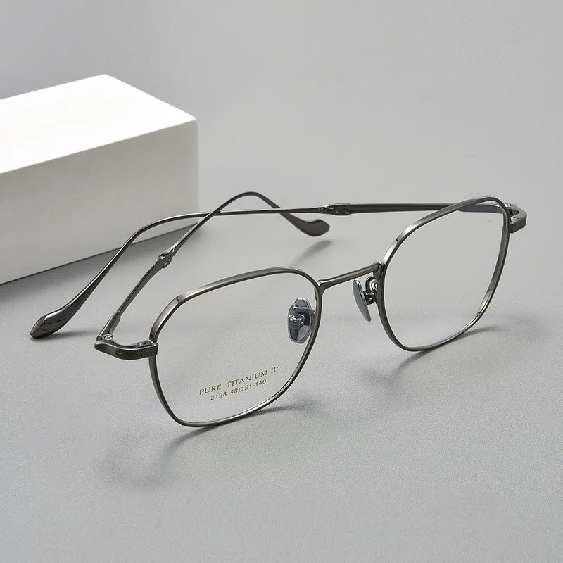 Оправа для очков из чистого титана в стиле ретро мужские очки по рецепту оправа