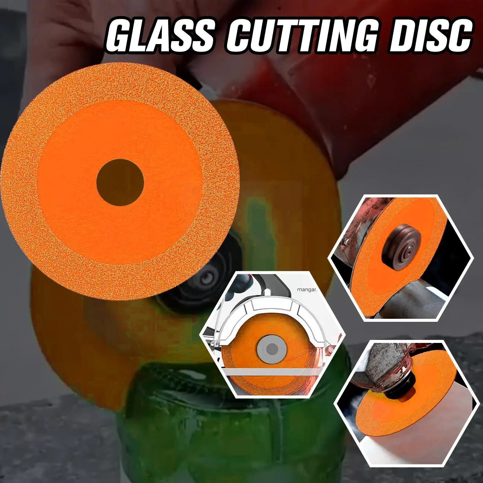 

100mm Glass Cutting Disc Glass Cutting Disk Ultra-thin Wine Bottles Saw Grinding Blade Cutting Blade Chamfering Crystal Y1x9