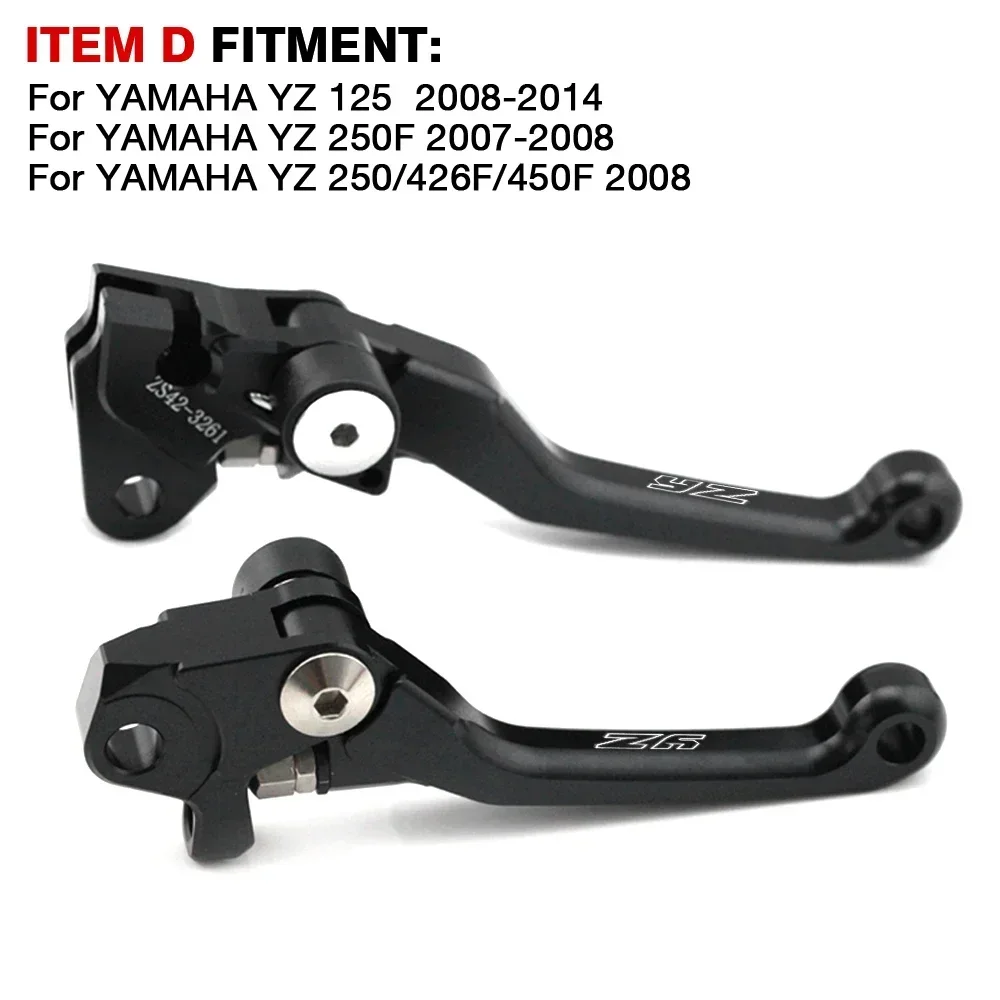 

Поворотные тормозные рычаги сцепления для YAMAHA YZ65 YZ80 YZ85 YZ125 YZ250 YZ 65 80 85 125 250 450 F X FX Мотоциклетные ручки для грязевого велосипеда