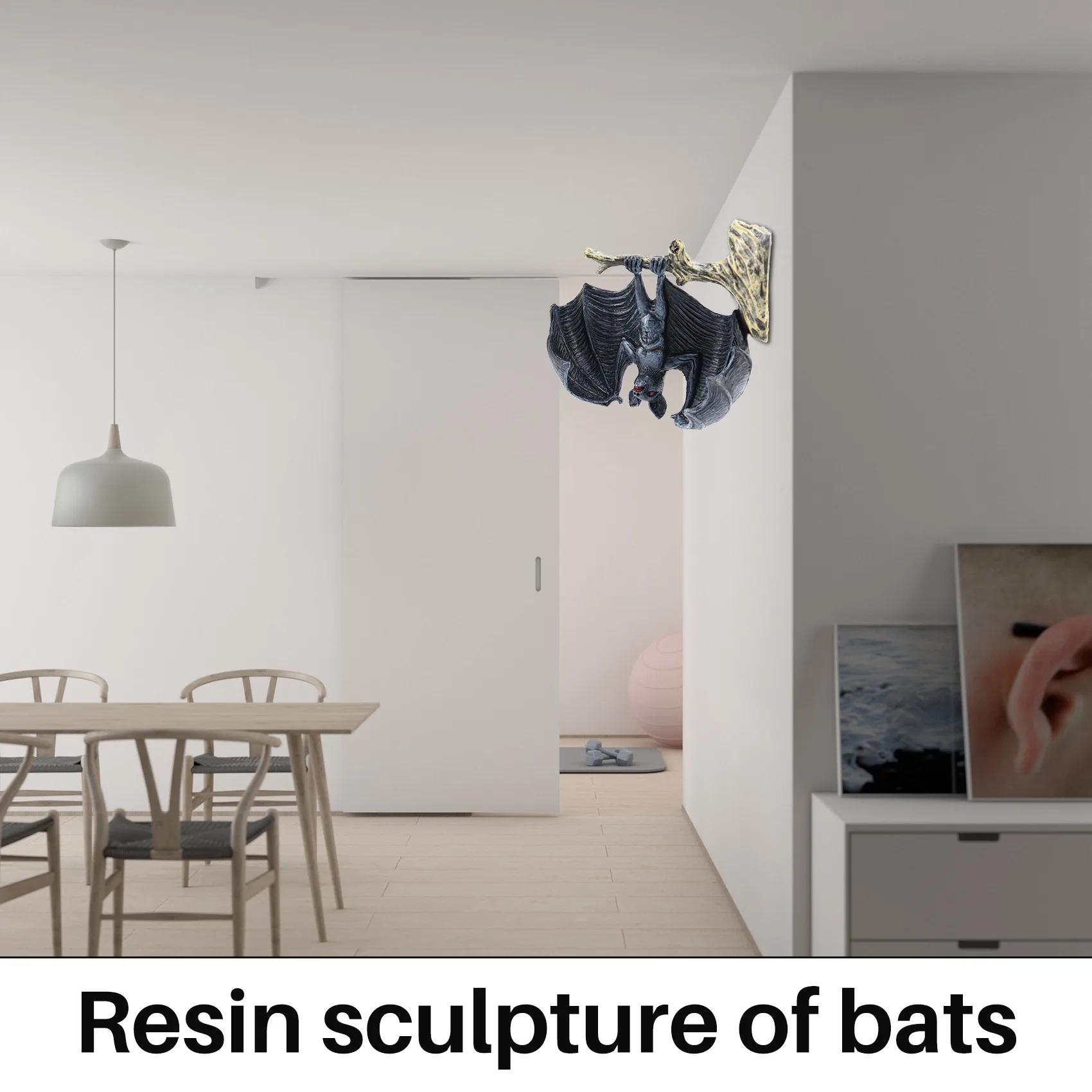 

Garden Statue Bat Tree Decorations Upside Down Bat Wall Tree Decor Resin Tree Ornaments Bat Outdoor Home Decor Pendant