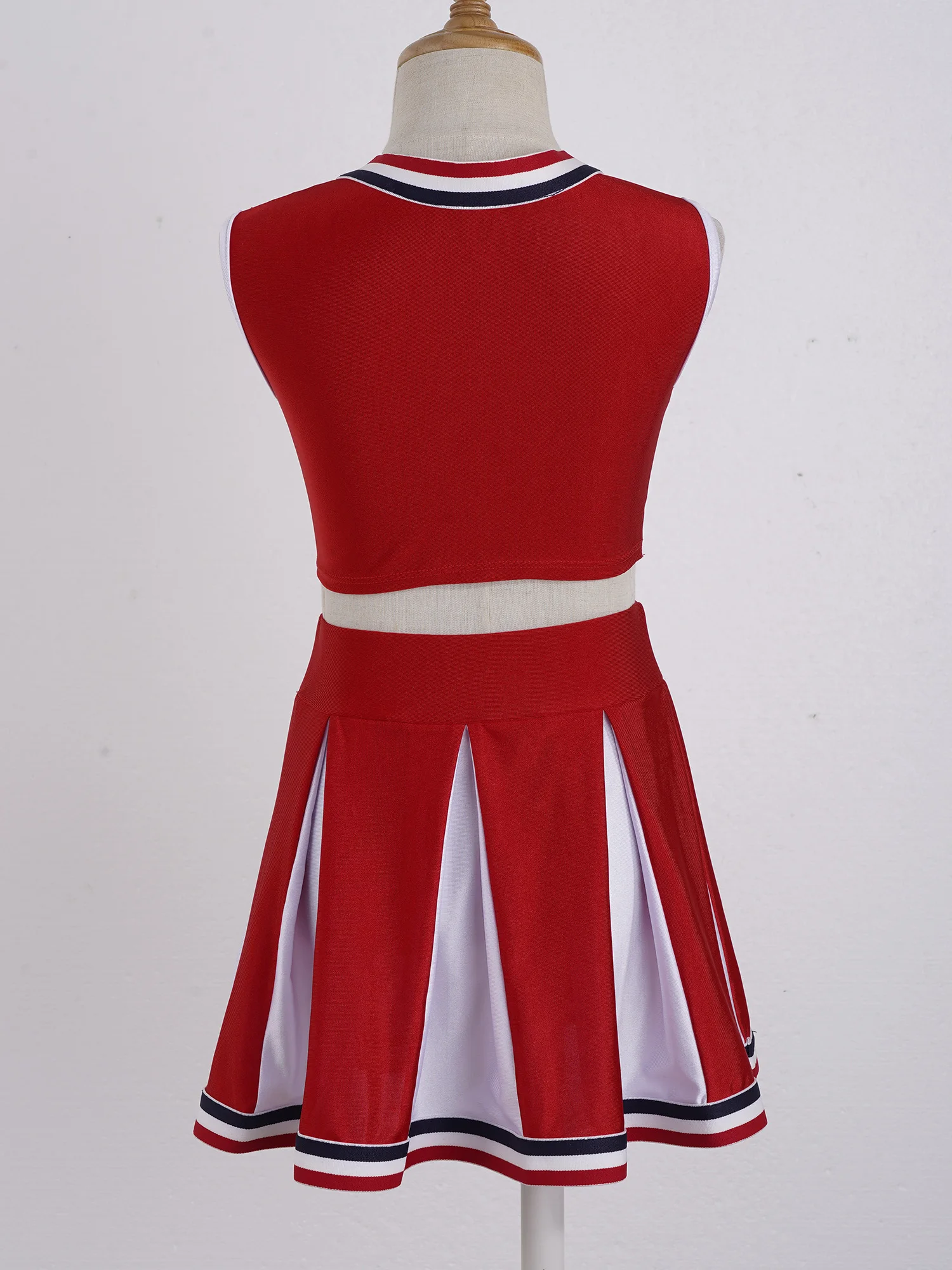 Косплей-костюм для девочек комплект из кроп-топа и плиссированной юбки школы
