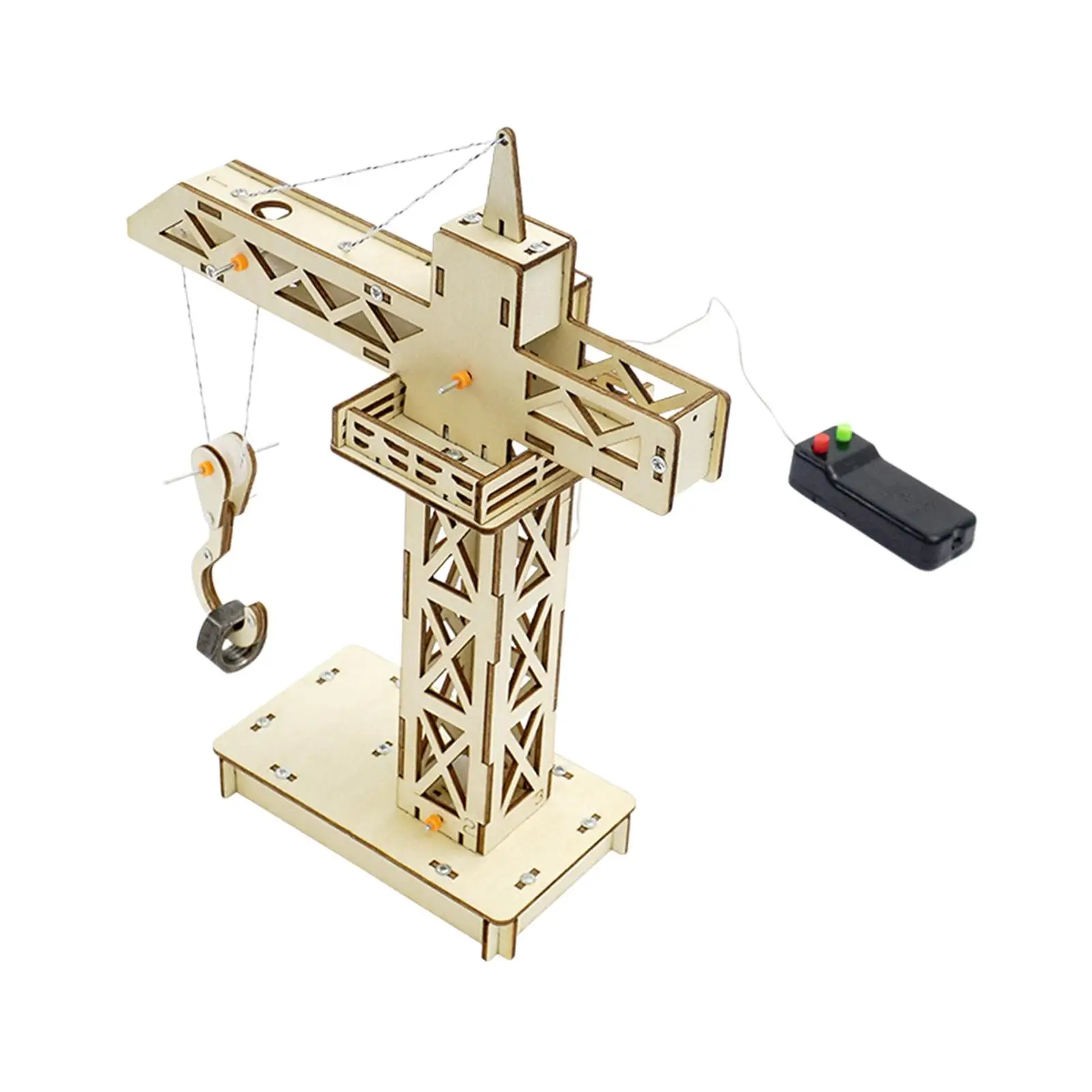 

Small Crane Stem Set DIY Science Self Assembly Physics Educational Toy Wood