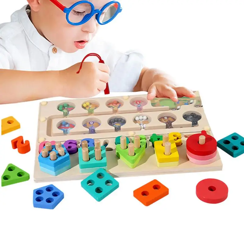 

Magnetic Color And Number Maze Montessori Toy Color Matching Board Learning Educational Fine Motor Travel Toys For Kids