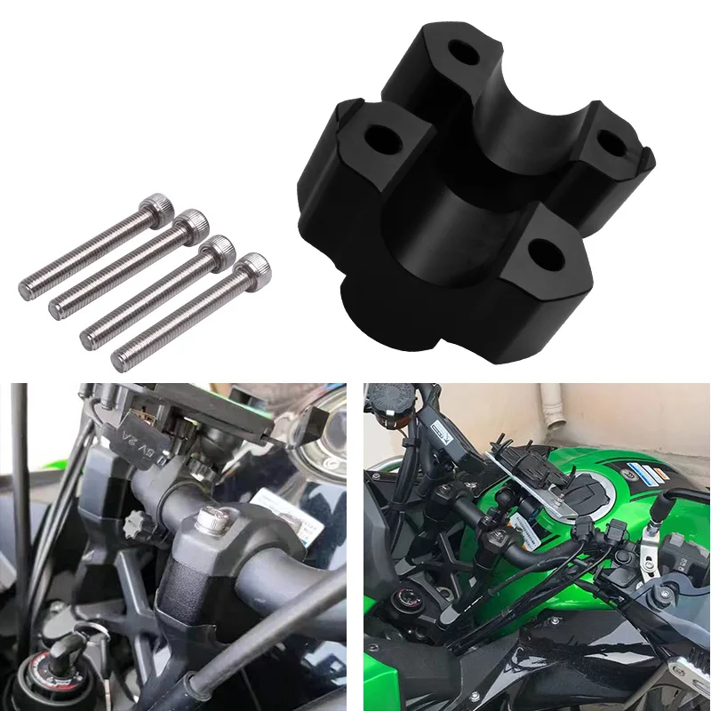 

Motorcycle Handlebar Adapter 22MM Riser Extend Handle Bar Mount Clamp Aluminum Alloy For Kawasaki Versys 1000 2015-2019
