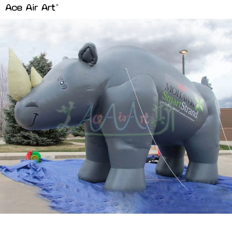 

2022 Free Postage Inflatable Rhinoceros Replica Giant Inflatable Animal For Event Advertising Exhibition Made By Ace Air Art