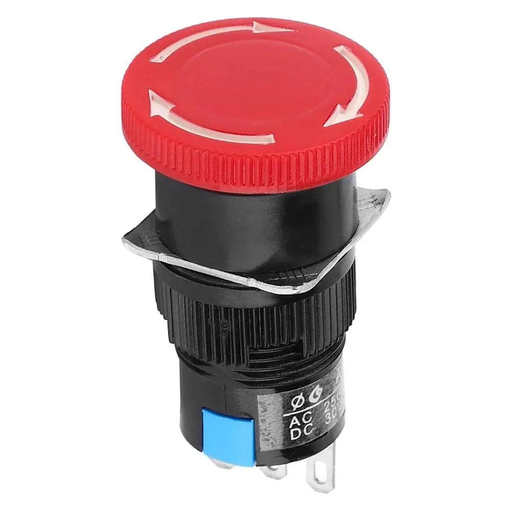

Emergency Stop Push Button Switch Switch Switch 16mm Button Emergency Punch Stop Electrical Testing 1NC 1NO Household Appliances