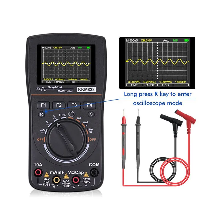 

ET828 LCD Digital multimeter with oscilloscope DC/AC Voltage Freguence multimeter Volt Test Current for Electrical Equipment