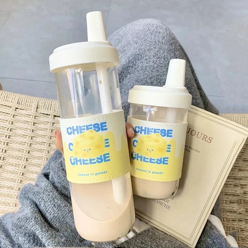 

500ml/850ml Cute Water Bottle Drinking Bottle Creative Water Cup Portable Outdoor Travel Kid Plastic Bottle Drink Dispenser