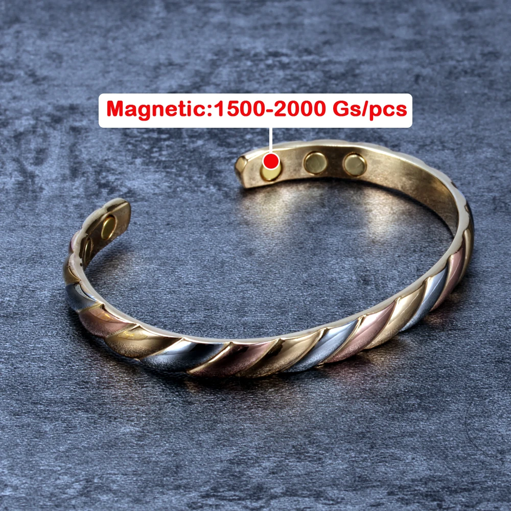 Vinterly браслеты из чистой меди магнитотерапия артрит регулируемые высокие магниты